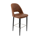 FL Orleans Crescent Upholstered Seat Aluminium Frame Hospitality Barstool