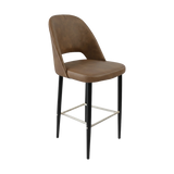 FL Orleans Crescent Upholstered Seat Aluminium Frame Hospitality Barstool