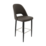 FL Orleans Crescent Upholstered Seat Aluminium Frame Hospitality Barstool