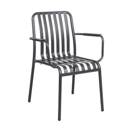 FL Bordeaux Aluminium Hospitality Stackable Outdoor Armchair