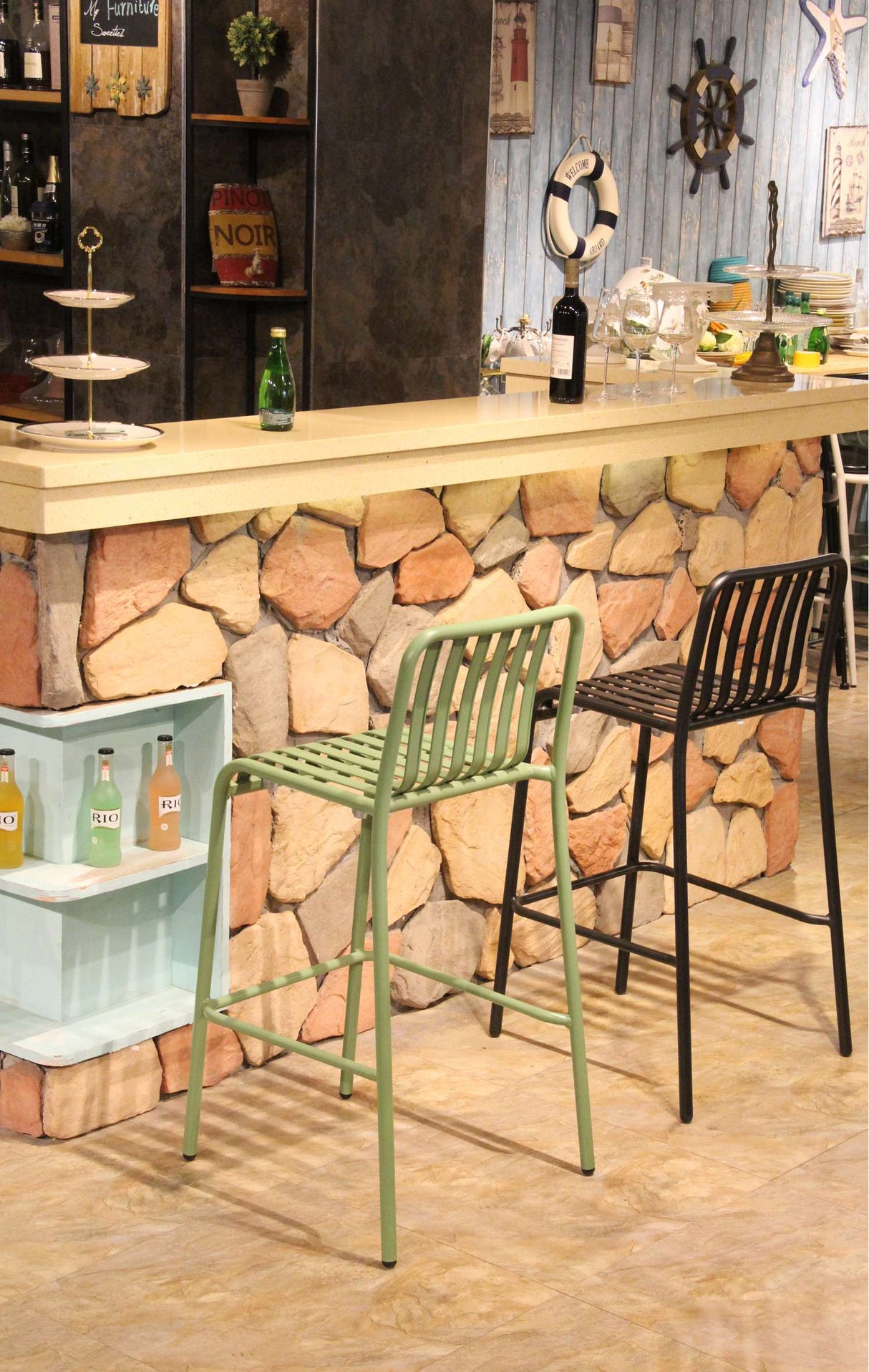 FL Boardeaux Aluminium Stackable Hospitality Outdoor Barstool