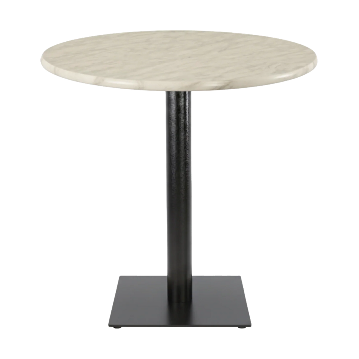 FL Square 40 Hospitality Round Marble Top Bar Table