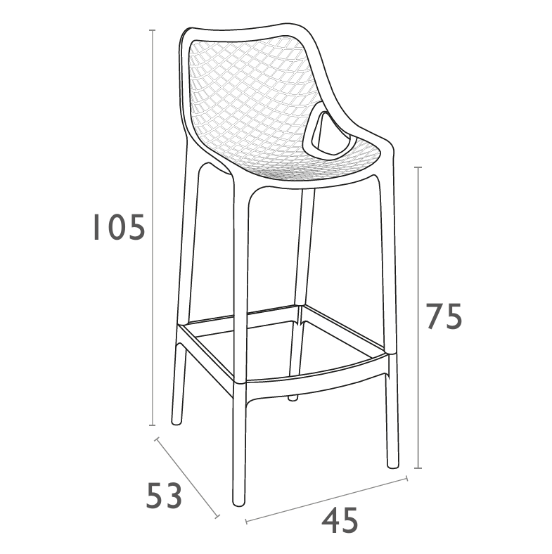 FL Air Hospitality Outdoor Barstool