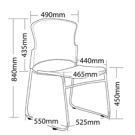 ST Focus Multi Purpose Stackable Plastic Client Chair