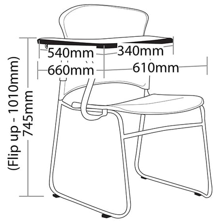 ST Focus Fabric Upholstered Stackable Client Chair with Arms