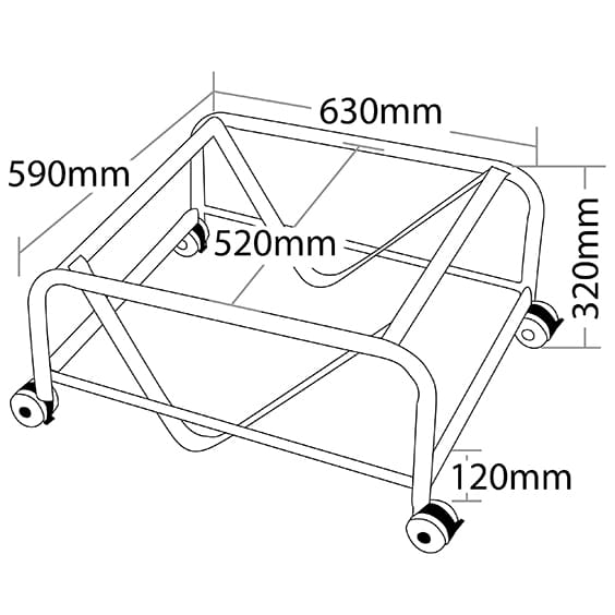 ST Focus Metal Trolley for Stacked Chair