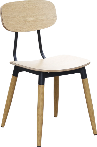 FL Austin Ply Seat Steel Legs Hospitality Dining Chair