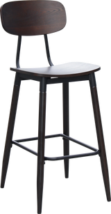 FL Austin Plywood Seat Steel Legs Hospitality Barstool