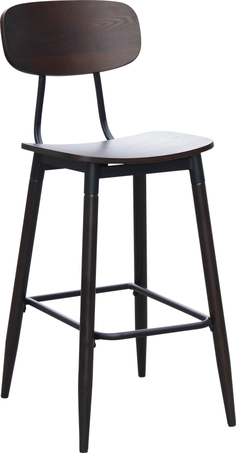 FL Austin Plywood Seat Steel Legs Hospitality Barstool