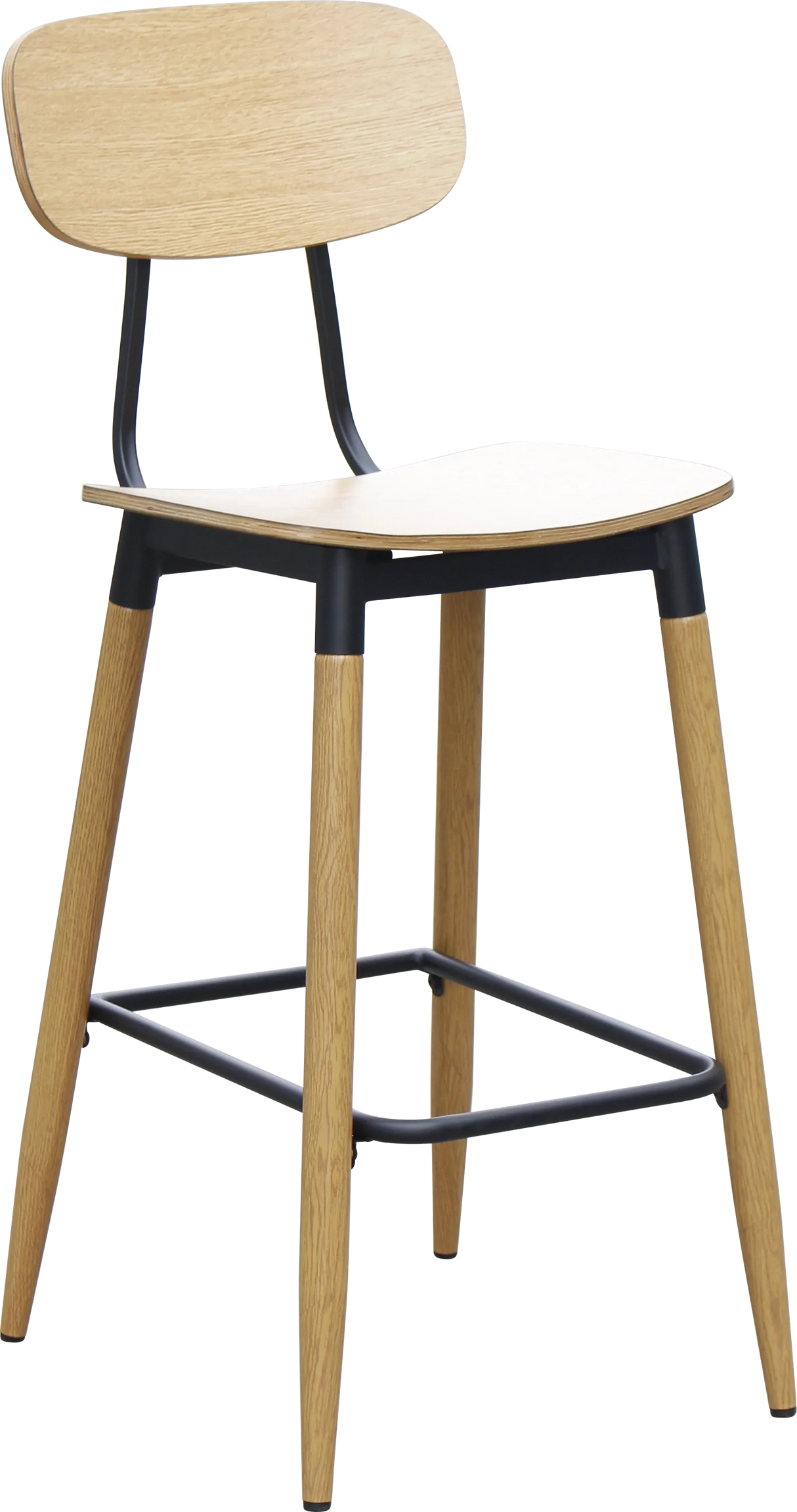 FL Austin Plywood Seat Steel Legs Hospitality Barstool