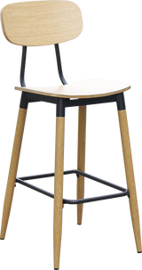 FL Austin Plywood Seat Steel Legs Hospitality Barstool