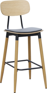 FL Austin Vinyl Seat Steel Legs Hospitality Barstool