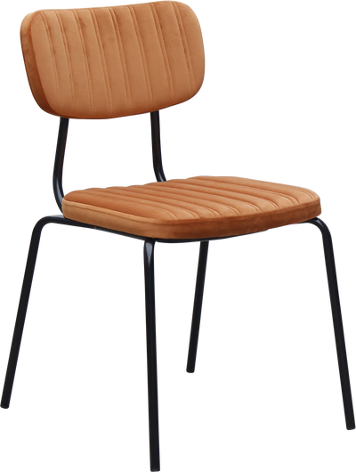 FL Tiramisu Velvet Upholstered Black Leg Hospitality Function Chair