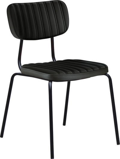 FL Tiramisu Vinyl Upholstered Black Frame Hospitality Function Chair