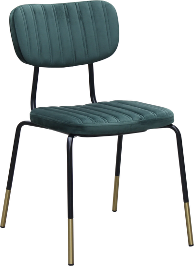 FL Tiramisu Velvet Upholstered Black Leg Brass Tip Hospitality Function Chair