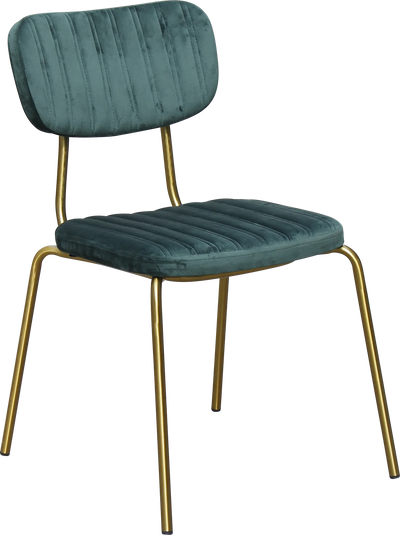 FL Tiramisu Velvet Upholstered Brass Leg Hospitality Function Chair