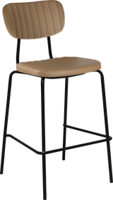 FL Tiramisu Vinyl Upholstered Black Metal Frame Hospitality Barstool