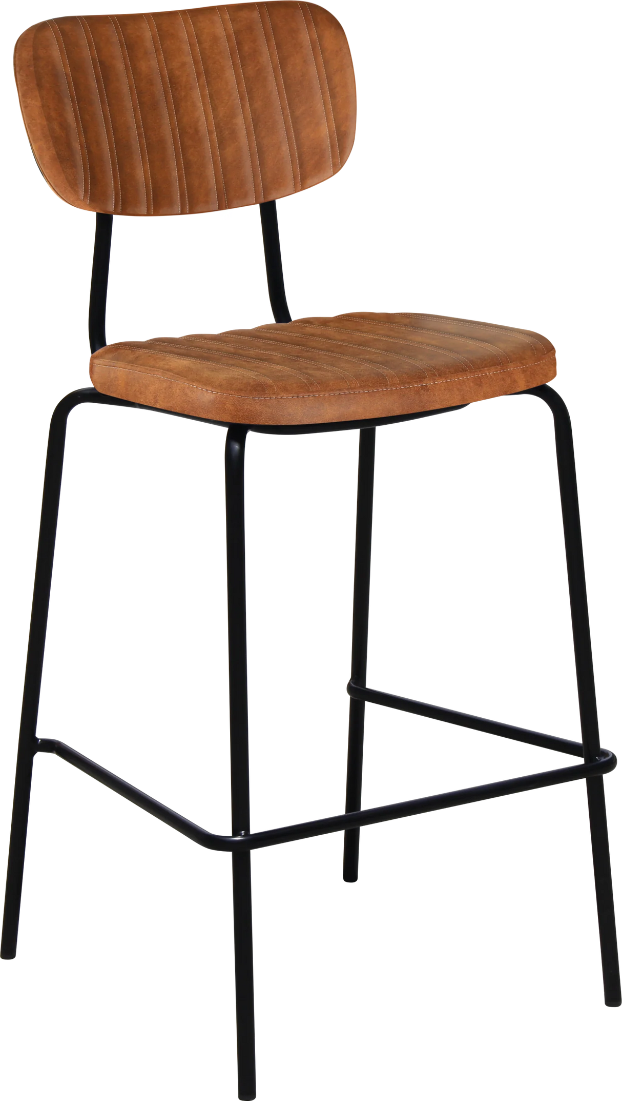 FL Tiramisu Premium Vinyl Upholstered Black Metal Frame Hospitality Barstool