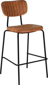 FL Tiramisu Premium Vinyl Upholstered Black Metal Frame Hospitality Barstool