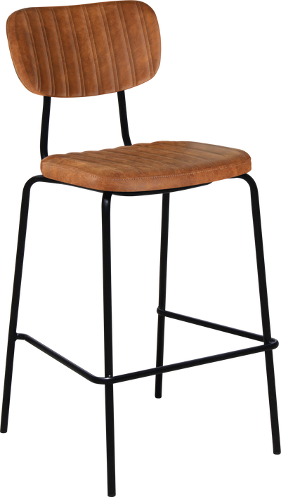 FL Tiramisu Premium Vinyl Upholstered Black Metal Frame Hospitality Barstool