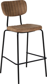 FL Tiramisu Premium Vinyl Upholstered Black Metal Frame Hospitality Barstool