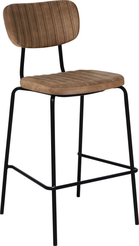 FL Tiramisu Premium Vinyl Upholstered Black Metal Frame Hospitality Barstool