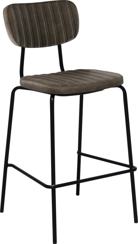 FL Tiramisu Premium Vinyl Upholstered Black Metal Frame Hospitality Barstool