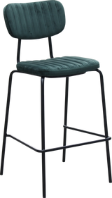 FL Tiramisu Velvet Upholstered Black Metal Frame Hospitality Barstool