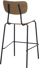 FL Tiramisu Plywood Black Metal Frame Hospitality Barstool
