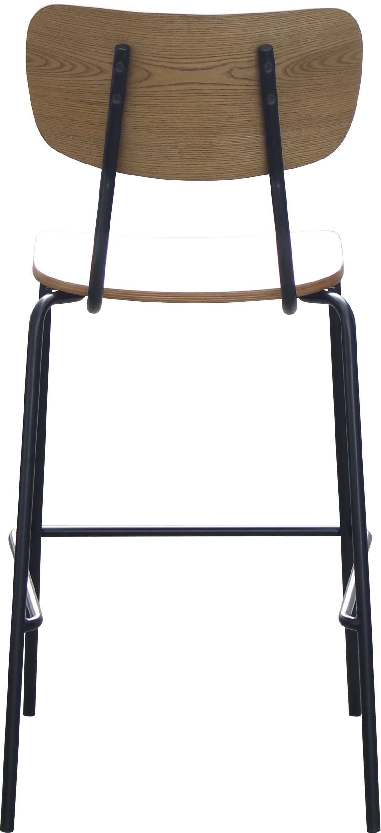 FL Tiramisu Plywood Black Metal Frame Hospitality Barstool