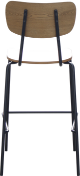 FL Tiramisu Plywood Black Metal Frame Hospitality Barstool