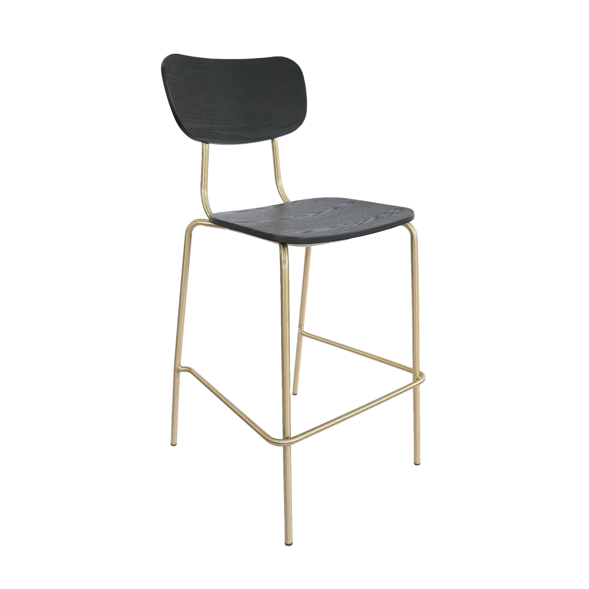 FL Tiramisu Plywood with Brass Frame Hospitality Barstool