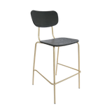 FL Tiramisu Plywood with Brass Frame Hospitality Barstool