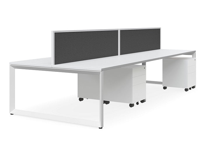 DD Forum Double Sided Workstation For 4 Person with Optic Screen