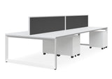 DD Forum Double Sided Workstation For 4 Person with Optic Screen