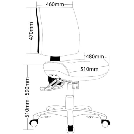 ST Galaxy Fabric Upholstered Ergonomic Task Chair