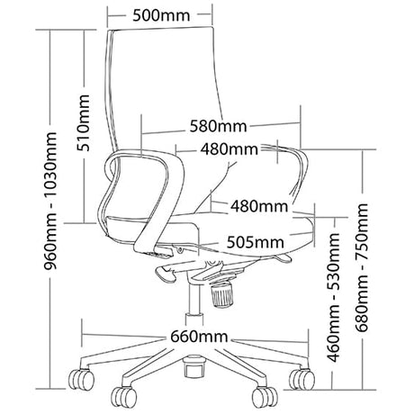 ST Gala Meshback Boardroom Chair