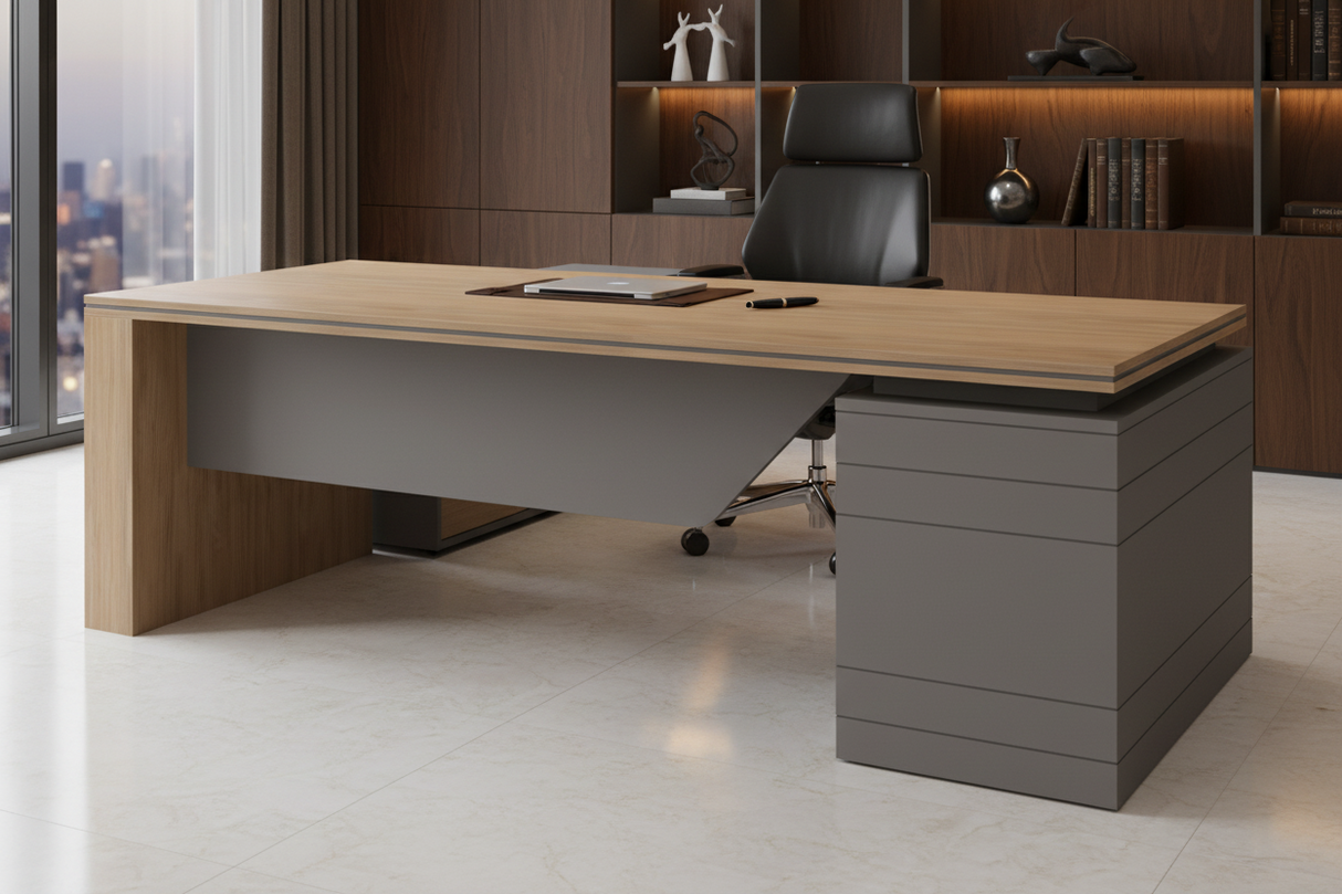 DD Geo Hugo Executive Desk with Return