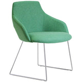 ST Gold Sled Base Fabric Upholstered Breakout Chair