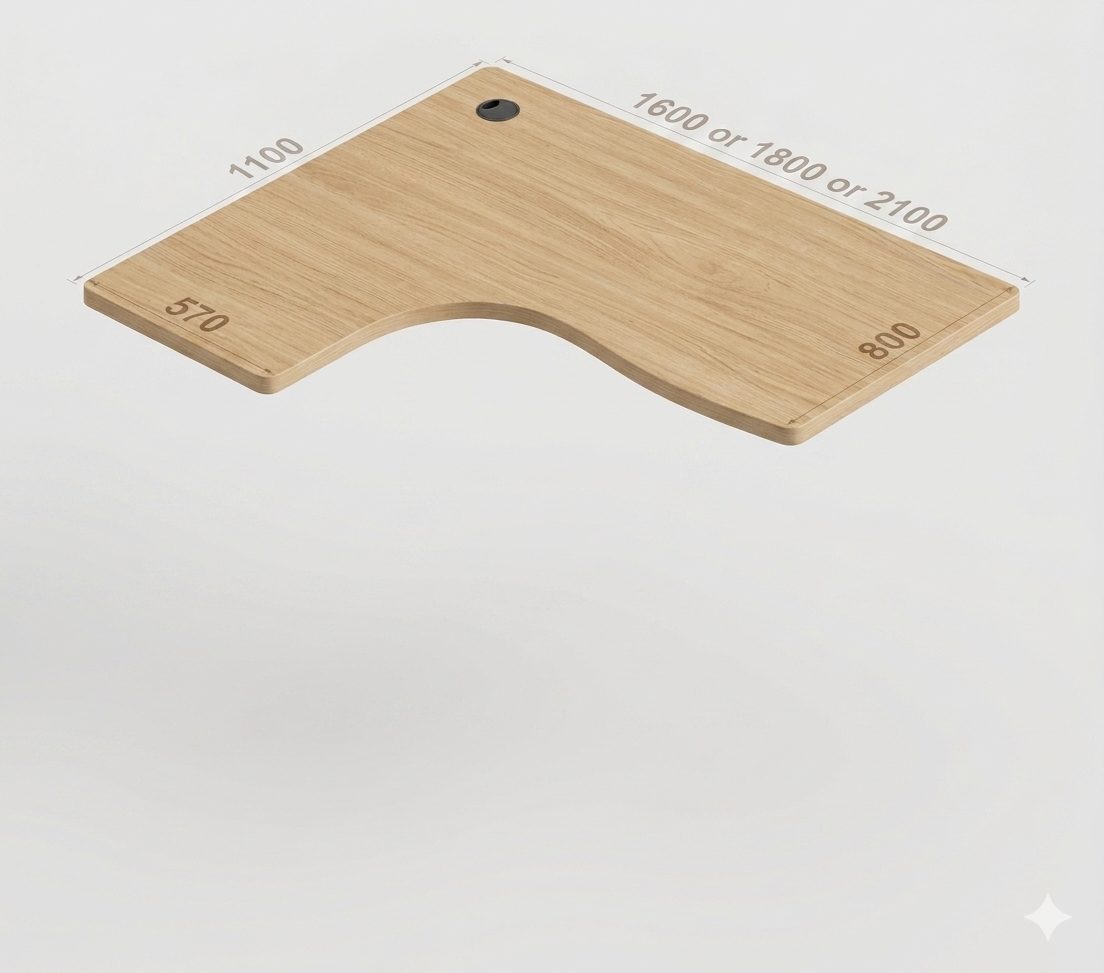 DD CC Plus CLDQ Q Shaped Top System Desk