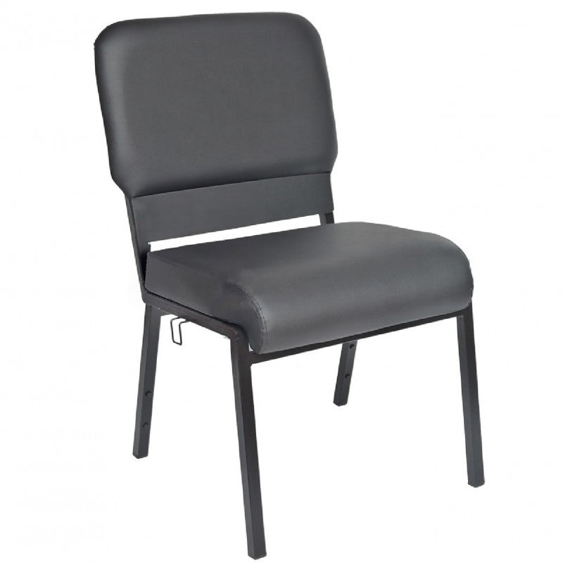 MA Grace Fabric or PU Leather Upholstered  Linkable 4 Leg Side Chair