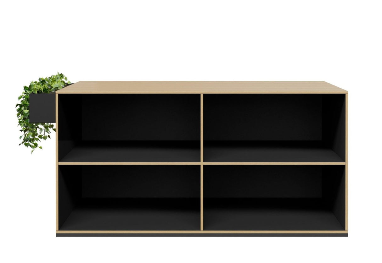 DD Grid Line Planter Storage Bench