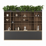DD Grid Line Custom Made Cupboard Display Unit with Planter Box