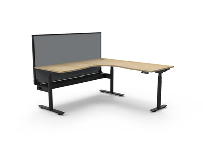 RL Halo Plus Motorized Height Adjustable Corner Workstation with SHUSH30 Screen