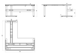 RL Halo Static Corner Workstation with Aluminium Framed Screen