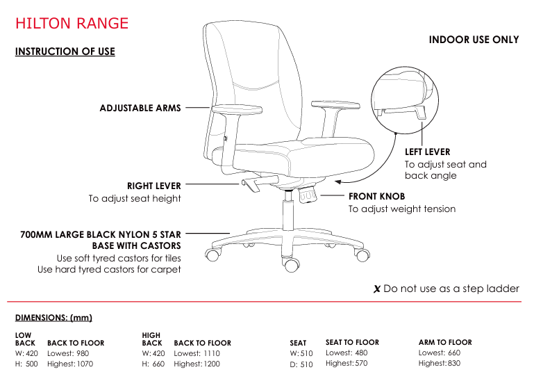 ST Hilton High Back PU Leather Executive Chair