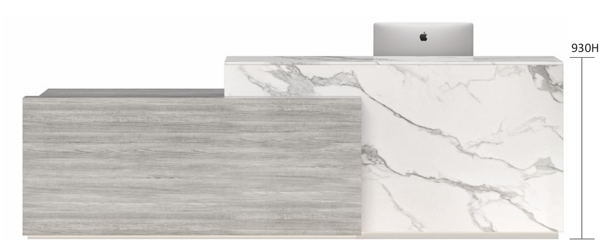 DD Graphite Low Height Reception Counter