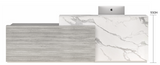 DD Graphite Low Height Reception Counter