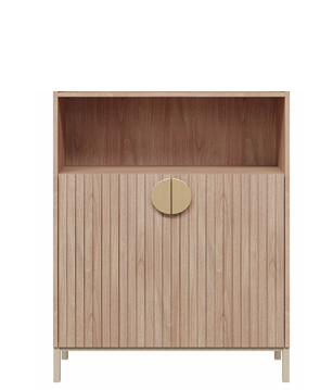DD Honey Metal Base 2 Door Cupboard