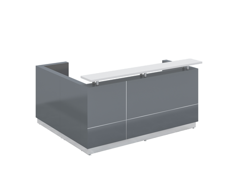 GP Hugo Reception Counter in 2 Pack Finish and Stone Hob